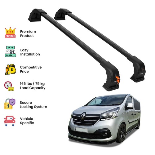 Black premium roof rack cross - premium,