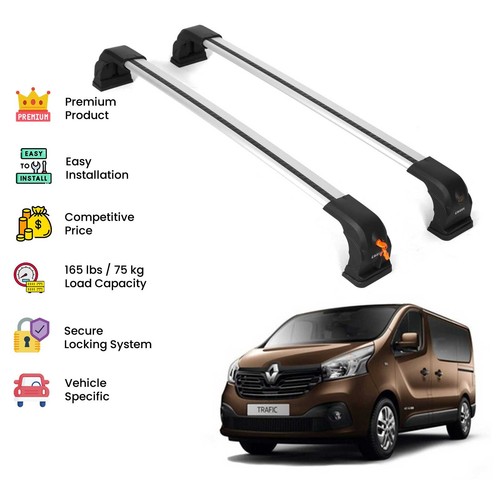 Silver premium roof rack cross - premium,